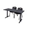 Cain Rectangle Tables > Training Tables > Cain Training Table & Chair Sets, 72 W, 24 L, 29 H, Grey MTRCT7224GY47BK - alternate 1